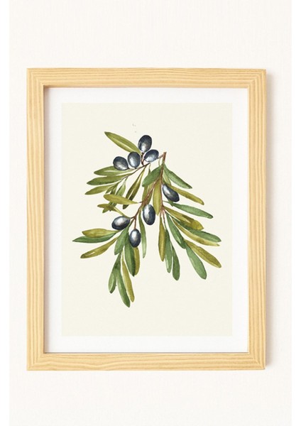 Mutfak Kitchen Zeytin Limon Olive Lemon Ahşap Çerçeveli Poster 2'li Duvar Tablo Seti fırsatları