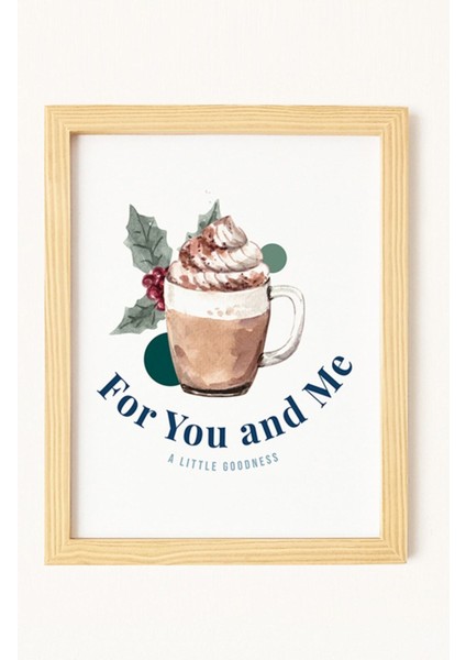 Mutfak Tatlı Keyif Doğal Ahşap Çerçeveli 4'lü Tablo Seti modelleri