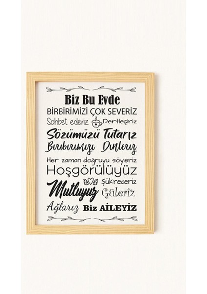 Welcome Doğal Ahşap Çerçeveli 2'li Tablo Seti fırsatları