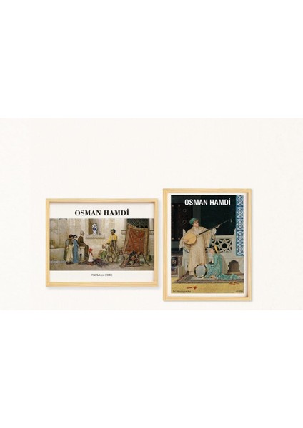 Osman Hamdi Lamine Çerçeveli 2'li Tablo Seti fiyatları