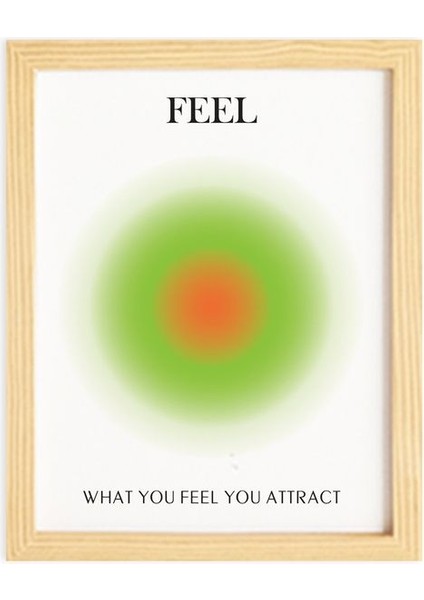 Aura Feel-Hisset Ahşap Çerçeveli Poster Tekli Dekor Duvar Tablo Seti fiyatları