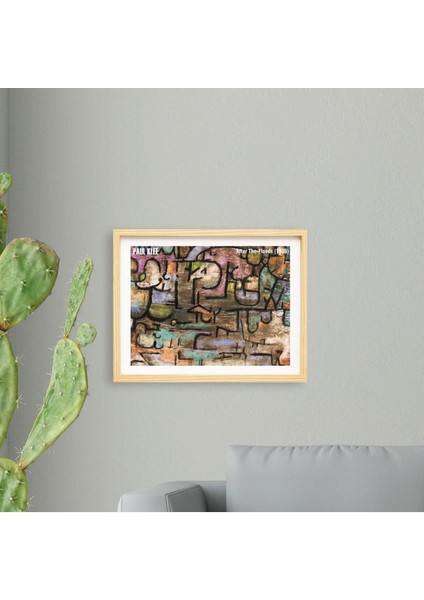 Paul Klee Floods Doğal Ahşap Çerçeveli Tekli Tablo Seti
