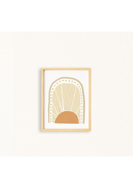 Bohem-Vase2-Vazo Doğal Ahşap Çerçeveli Tekli Tablo Seti fiyatları