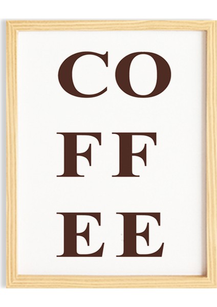 Mutfak Coffee Writing-Kahve Yazı Ahşap Çerçeveli Poster Tekli Dekor Duvar Tablo Seti fiyatları