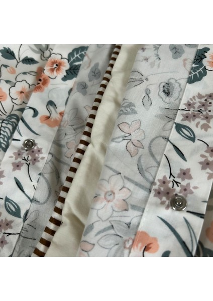 Salmon Floral Pamuk Bebek Nevresim Seti modelleri