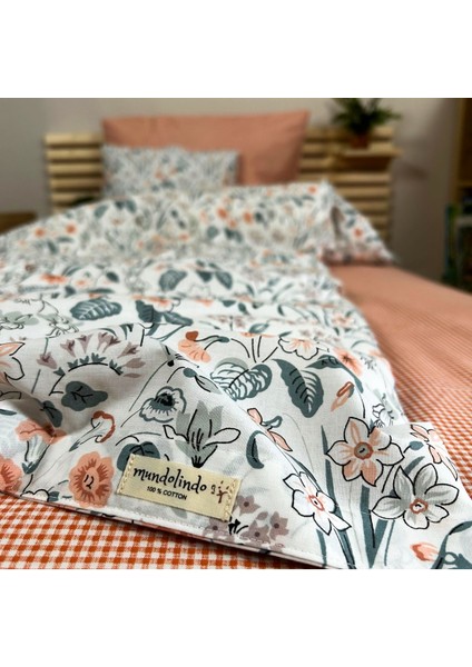 Salmon Floral Pamuk Bebek Nevresim Seti fırsatları