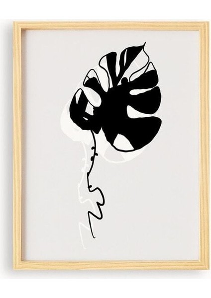 Bohem-Botanical Flowers1 Doğal Ahşap Çerçeveli Tekli Tablo Seti fiyatları