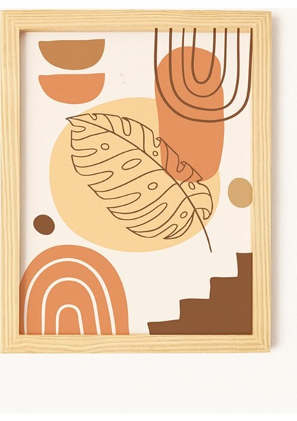 Bohem & Iskandinav Doğal Ahşap Çerçeveli 3'lü Tablo Seti fırsatları