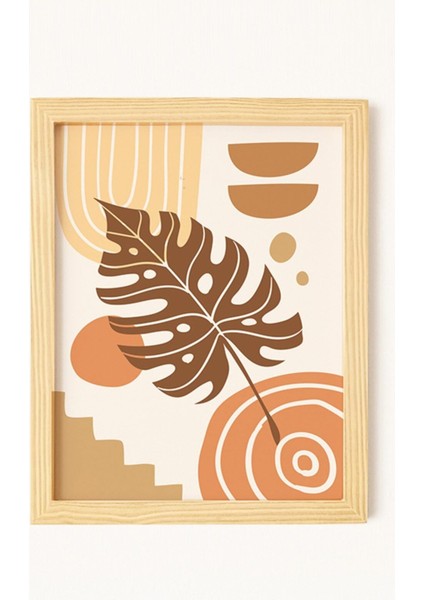 Bohem & Iskandinav Doğal Ahşap Çerçeveli 3'lü Tablo Seti indirimleri