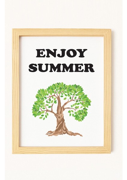 Dört Mevsim Doğal Ahşap Çerçeveli 4'lü Tablo Seti fırsatları