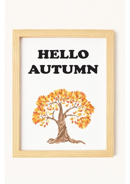 Dört Mevsim Doğal Ahşap Çerçeveli 4'lü Tablo Seti indirimleri