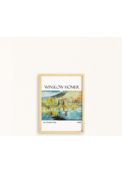 Winslow Homer October Doğal Ahşap Çerçeveli Tekli Tablo Seti fiyatları