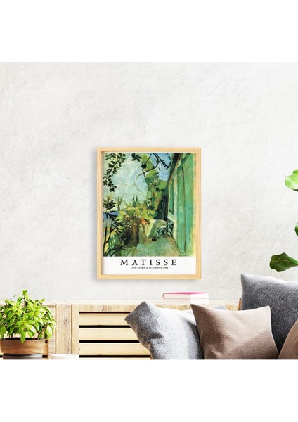 Henri Matisse Terrace Doğal Ahşap Çerçeveli Tekli Tablo Seti