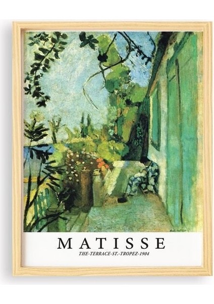 Henri Matisse Terrace Doğal Ahşap Çerçeveli Tekli Tablo Seti fiyatları
