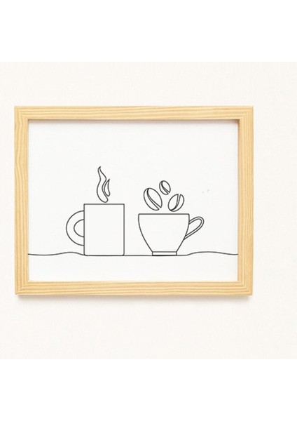 Mutfak Doğal Ahşap Çerçeveli 4'lü Tablo Seti modelleri