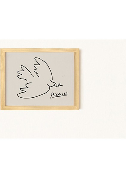 Picasso Doğal Ahşap Çerçeveli 2'li Tablo Seti