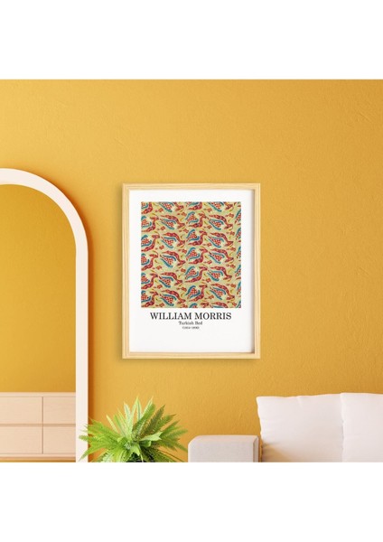 William Morris Turkish Bed Doğal Ahşap Çerçeveli Tekli Tablo Seti