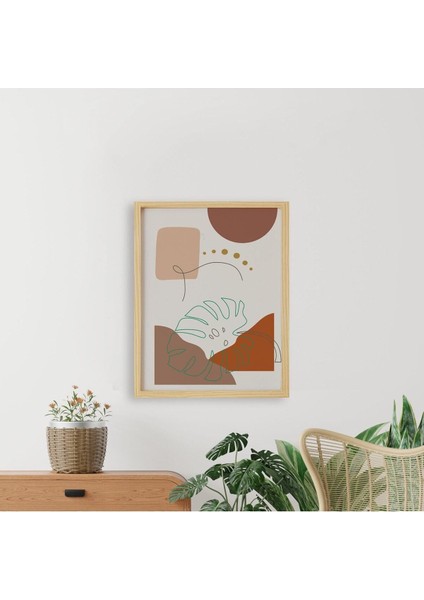 Bohem-Women3-Kadın Doğal Ahşap Çerçeveli Tekli Tablo Seti