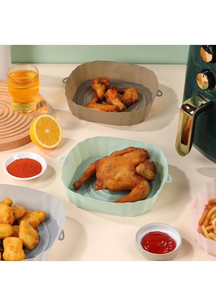 Büyük Boy Airfryer Silikon Pişirme Kabı Air Fryer Hava Fritözü Pişirme Kabı 20CM fırsatları