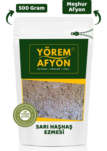 Meşhur Afyonkarahisar Coğrafi Tescilli Ezilerek Kavrulmuş Sarı Haşhaş Ezmesi (KAHVALTILIK) | 500gr.