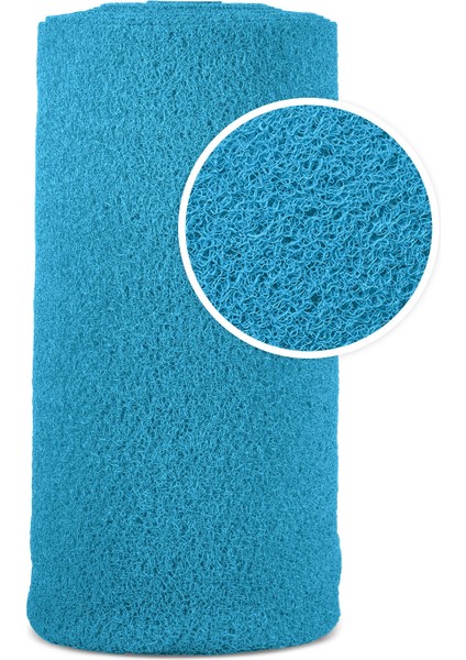 Kaydırmaz Turkuaz Karmaşık Paspas EN:100cm 100 x 1300 cm