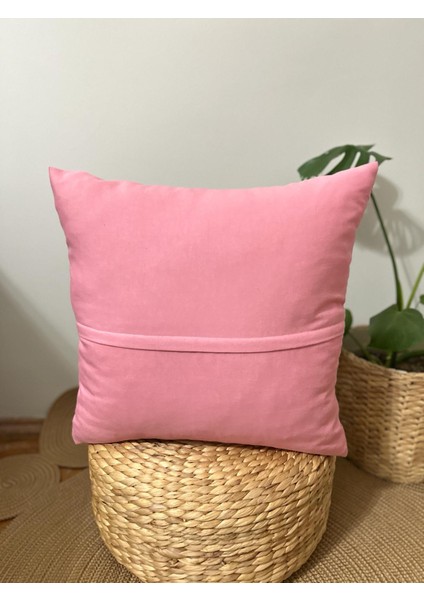Punchhatolyesii Panch Punch Çicekli El Yapımı Pembe Renk 43X43