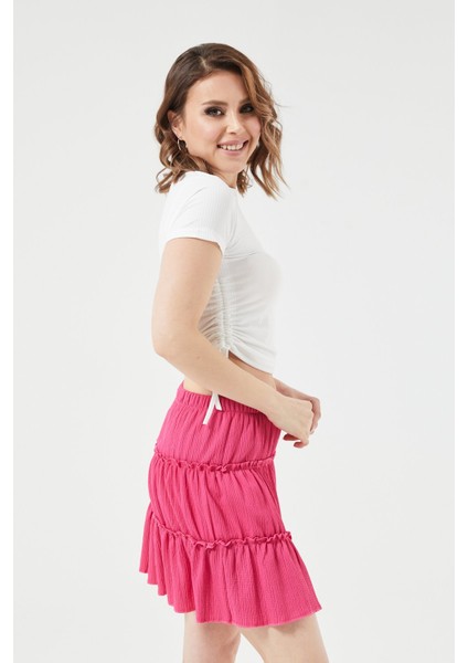 Sıfır Yaka Yanı Büzgülü Beyaz Bluz fırsatları