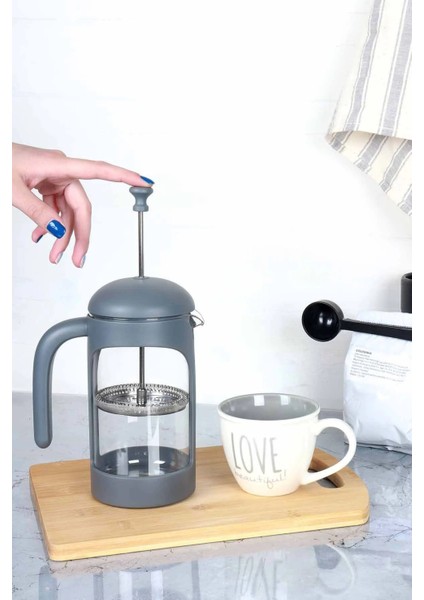 French Press 600 ml Gri Sen-San-Ant-Fre