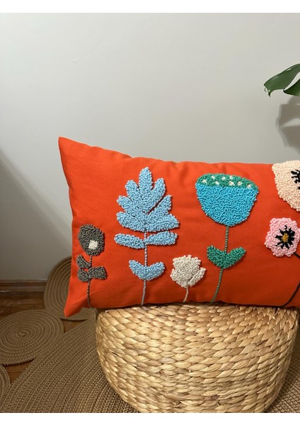 Punchhatolyesi Renkli Çicek Elyapımı Punch Panch Turuncu Renk 30X50 fiyatları