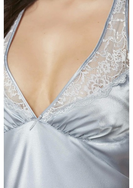Saten Dantelli Gecelik 860 - Mist modelleri