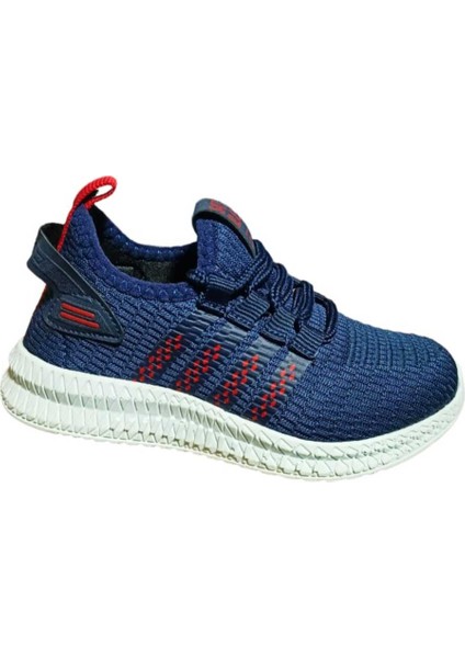 Lacivert Unisex Kids Sneaker Esnek Rahat Kalıp Çocuk Spor Ayakkabı Tam Kalıp Günlük Ayakkabı