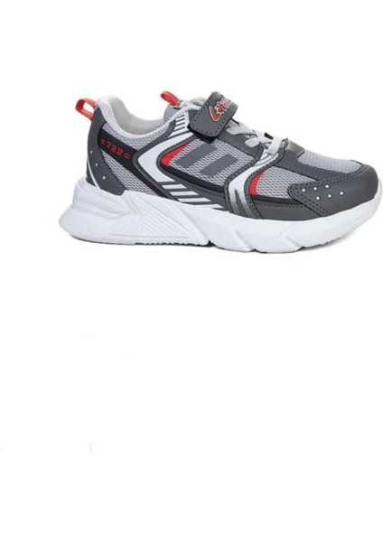 Gri Unisex Kids Sneaker Esnek Rahat Kalıp Çocuk Spor Ayakkabı Tam Kalıp Günlük Ayakkabı