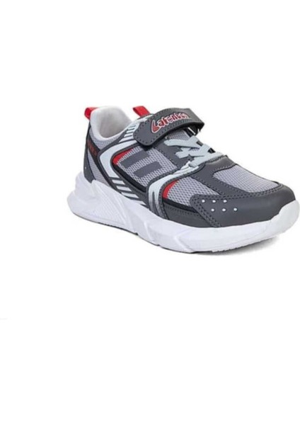 Gri Unisex Kids Sneaker Esnek Rahat Kalıp Çocuk Spor Ayakkabı Tam Kalıp Günlük Ayakkabı