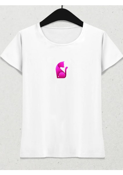 Kadın T-Shirt Pembe Kedi fırsatları
