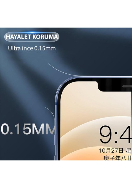 iPhone 15 Pro Hidrojel Hayalet Yan Alt Üst Kaplama Koruyucu Film