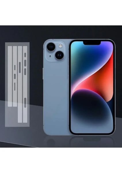 iPhone 15 Hidrojel Hayalet Yan Alt Üst Kaplama Koruyucu Film