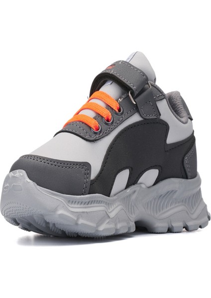 Rahat Çocuk Spor Ayakkabı Sneaker Cilt Filet Siyah/gri/turuncu fiyatları