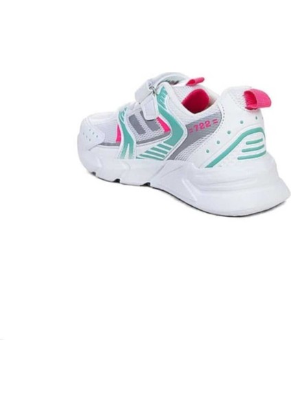 Beyaz Fuşya Unisex Kids Sneaker Esnek Rahat Kalıp Çocuk Spor Ayakkabı Tam Kalıp Günlük Ayakkabı