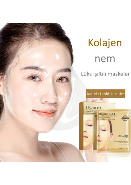 Kleopatra 24K Altın ve Kolajenli Bakım Maskeleri 4'lü Set 28 gr x 4 Adet