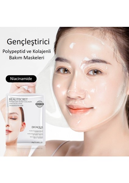 Kleopatra Peptid ve Kolajenli Bakım Maskeleri 4'lü Set 28 gr x 4 Adet