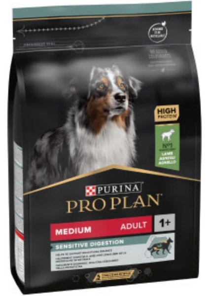 Proplan Medium Adult 3kg Kuzulu Köpek Sensitive Digestion Kuzulu Yetişkin Köpek Maması