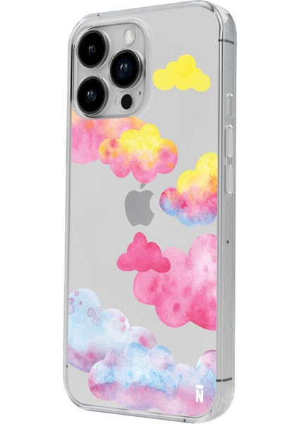 iPhone 13 Pro Max Colorful Clouds Tasarımlı Şeffaf Silikon Telefon Kılıfı fiyatları