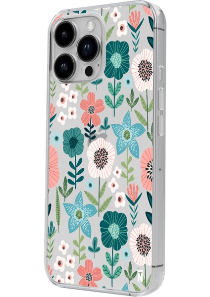 iPhone 13 Pro Max Flowers Tasarımlı Şeffaf Silikon Telefon Kılıfı fiyatları