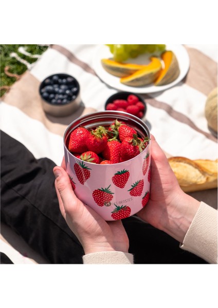 Isı Yalıtımlı Çelik Yemek Termosu 700ML Strawberry