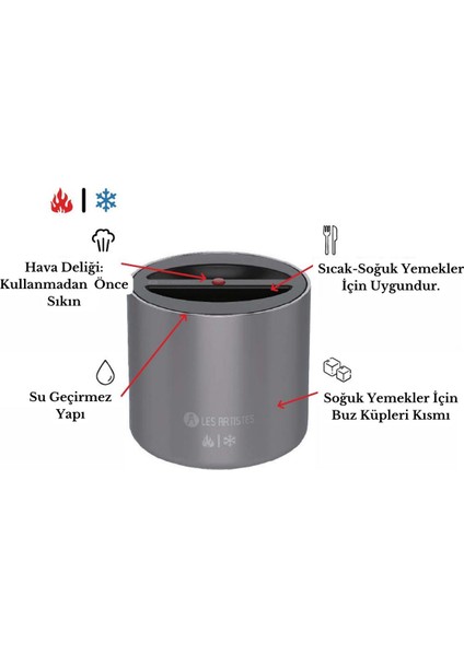 Isı Yalıtımlı Çelik Yemek Termosu 700ML Strawberry