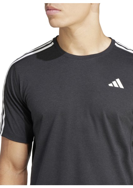Siyah Erkek Yuvarlak T-Shirt IQ3834 Otr E 3s Tee