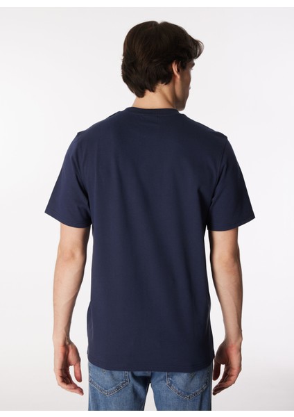 Yuvarlak Yaka Lacivert Erkek T-Shirt Rddroad Crew Neck Tee S/s Noos