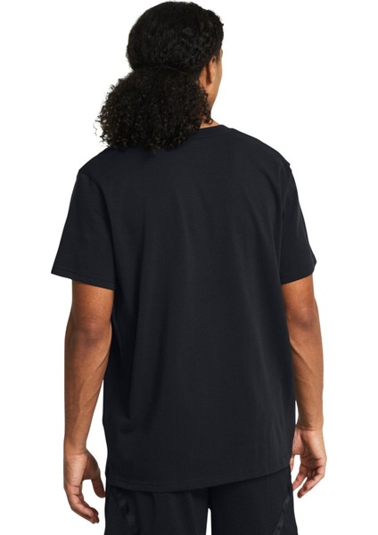 Siyah Erkek Bisiklet Yaka T-Shirt 1383379-001 Curry Emb Splash Tee fiyatları