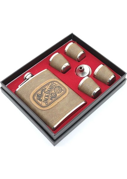 Derili 4 Bardaklı İçki Matara Seti