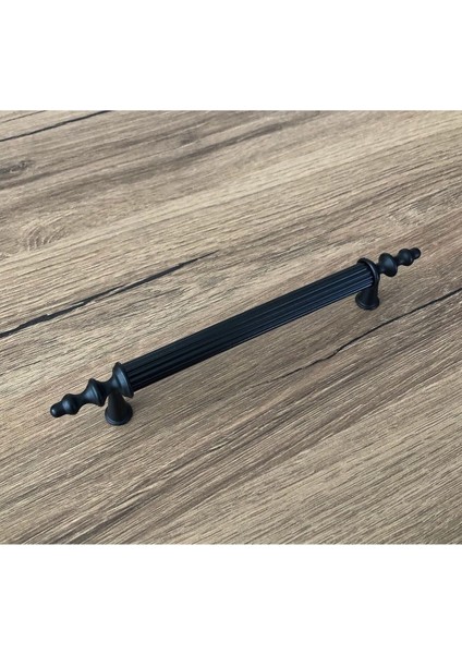Mat Siyah Mobilya Dolap Mutfak Çekmece Kulpu 192 mm (19,2 Cm) 5 Adet